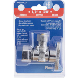 Plumb Pak 5/8 In. Coarse Thread Inlet by 3/8 In. OD out Quarter Turn Angle Valve