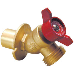Brass 3/4-in SWT & 1/2-in SWT x 3/4-in MHT  Sillcock 108-553HN
