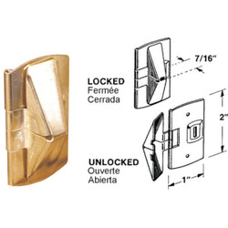 Defender Security Brass Finished Steel Flip Window Wedge Lock (2-Pack) U 9938