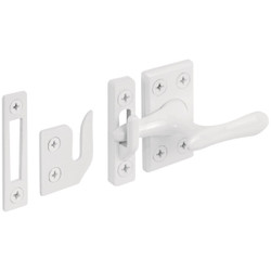 Prime-Line White Casement Window Lock With Keepers H 3836