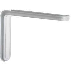 Knape & Vogt Slim-Line 10 In. D. x 6.5 In. H. White Steel L Bracket 215SP WH 10