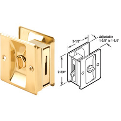 Prime-Line Brass Pocket Door Lock Pull N 6771