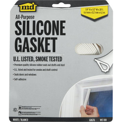 M-D Ultra Smoke Seal White 20' Door Gasket 68676