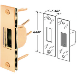 Defender Security Brass 1-1/4 In. High Security Strike Plate U 9539