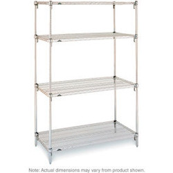Metro 4 Shelf Chrome Wire Shelving Unit Starter 72""W x 18""D x 86""H