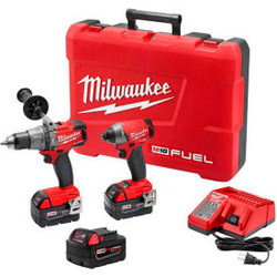 Milwaukee 2997-22 M18 FUEL 2-Tool Combo Kit Hammer Drill/Impact & FREE 5Ah Batte