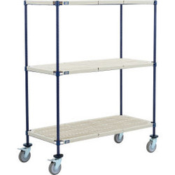 Nexel 3 Shelf Truck Nexelite 48""W x 24""D x 60""H Polyurethane Swivel Casters 2