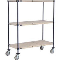 Nexel 3 Shelf Truck Nexelite 48""W x 21""D x 60""H Polyurethane Swivel Casters