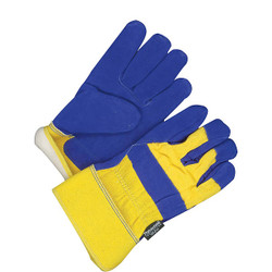Bdg Leather Gloves,Cowhide Palm,Safety 30-9-473TFLW