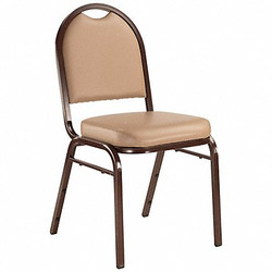 National Public Seating Stacking Chair,Steel,Beige/Silvervein 9201-M