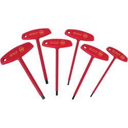 6 Piece Insulated T-Handle Hex Screwdriver Set - Inch 33490