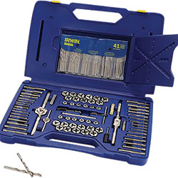 117-pc Machine Screw / Fractional / Metric Tap & Hex Die and Drill Bit Deluxe Set 26377DC