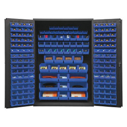 Durham Mfg Bin Cabinet,72"x48"x24",Gray,186BlueBns 2502-186-5295