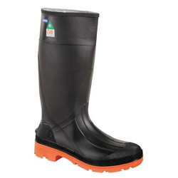 Honeywell Servus Rubber Boot,Men's,8,Knee,Black,PR 75145C/8