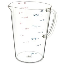 Carlisle Commercial Measuring Cup, 1 gal, Clear 4314507