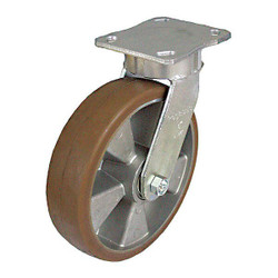 Sim Supply Kingpinless Plate Caster,Swivel,1400 lb.  P25S-ALB 200K-16-H10-01