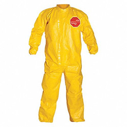 Dupont Collared Coveralls,L,Ylw,Tychem 2000,PK4 QC125TYLLG000400