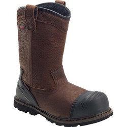 Avenger Safety Footwear Wellington Boot,W,10,Brown,PR A7876