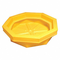 Ultratech Drum Tray,22.8 gal,Dia. 32in,Yellow 1045