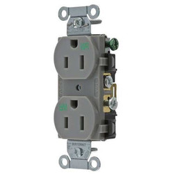 Sim Supply Receptacle,Gray,15 A,2P3W,Back; Side,1PK  CBRS15GRYWR