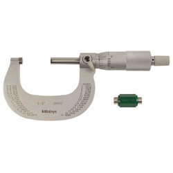 Mitutoyo Micrometer,1-2 In,0.0001 In,Ratchet  102-328-10