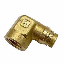 Parker Fitting,1/4",Brass,Push-to-Connect 170PTCNS-4-2