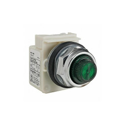 Schneider Electric Pilot Light, Green, 30mm, Incandescent 9001KP5G31