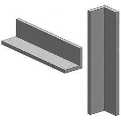 Sim Supply Carbon Steel Angle,36 in L,1 in W  ha.125x1-36