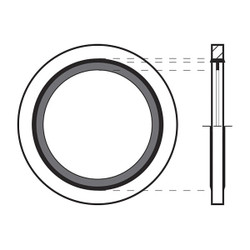 Adaptall Bndd SealWshr,Cadm,Stl,M14,22x2.4mm,1PK 9500-14MM
