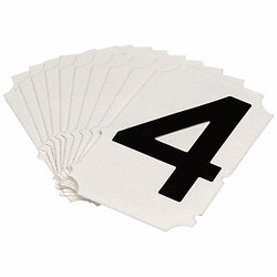 Brady Numbers and Letters Labels, PK 10 5050P-4