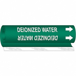 Brady Pipe Marker,Deionized Water,9in H,8in W 5671-I