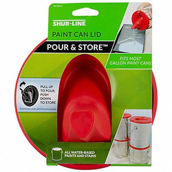 Shur-Line Pour and Store Paint Lid,Red,6-1/4in. L  2007061