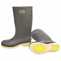 Honeywell Servus Rubber Boot,Men's,11,Knee,Gray,PR 75105/11