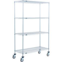 Nexel 4 Shelf Truck Nexelate 42""W x 18""D x 60""H Polyurethane Swivel Casters 2