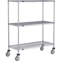 Nexel 3 Shelf Truck Nexelate 60""W x 18""D x 60""H Polyurethane Swivel Casters