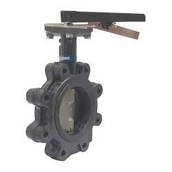 Milwaukee Valve Butterfly Valve,Lug,6 In,CI,Viton Liner ML222V 6