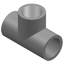 Sim Supply Tee,1/2 in Pipe Size, Schedule 80,FNPT  805-005