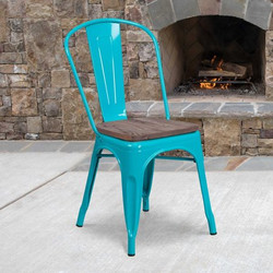 Flash Furniture Metal Chair,Crystal Teal-Blue ET-3534-CB-WD-GG