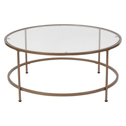 Flash Furniture Coffee Table,Glass with Black Legs NAN-JN-21750CT-GG