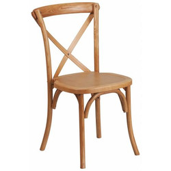 Flash Furniture Chair,Cross Back,Oak,Stackable,Wood XU-X-OAK-GG