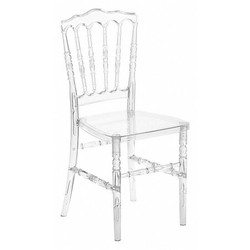 Flash Furniture Stacking Chair,Crystal Ice,Napoleon BH-H002-CRYSTAL-GG