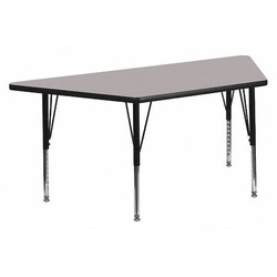 Flash Furniture Activity Table,Trapezoid,Gray,30"x60" XU-A3060-TRAP-GY-H-P-GG