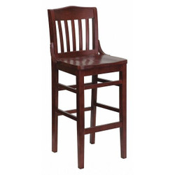 Flash Furniture Barstool,Mahogany Wood XU-DG-W0006BAR-MAH-GG