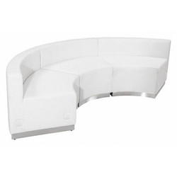 Flash Furniture Reception Set,3 pcs.,White Leather ZB-803-740-SET-WH-GG