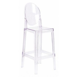 Flash Furniture Ghost Barstool,Oval Back OW-GHOSTBACK-29-GG