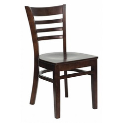 Flash Furniture Wood Dining Chair,Walnut,Ladder Back XU-DGW0005LAD-WAL-GG