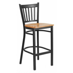 Restaurant Stool,Vertical Back,Nat Seat