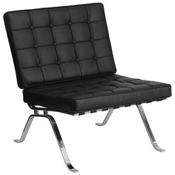 Flash Furniture Leather Lounge Chair,Flash Series,Blk ZB-FLASH-801-CHAIR-BK-GG