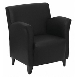 Flash Furniture Leather Guest Chair,Black ZB-ROMAN-BLACK-GG