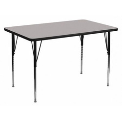 Flash Furniture Activity Table,Rectangle,Gray,36"x72" XU-A3672-REC-GY-T-A-GG